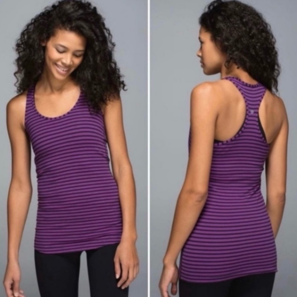 Lululemon Purple Striped Women's Tank Top